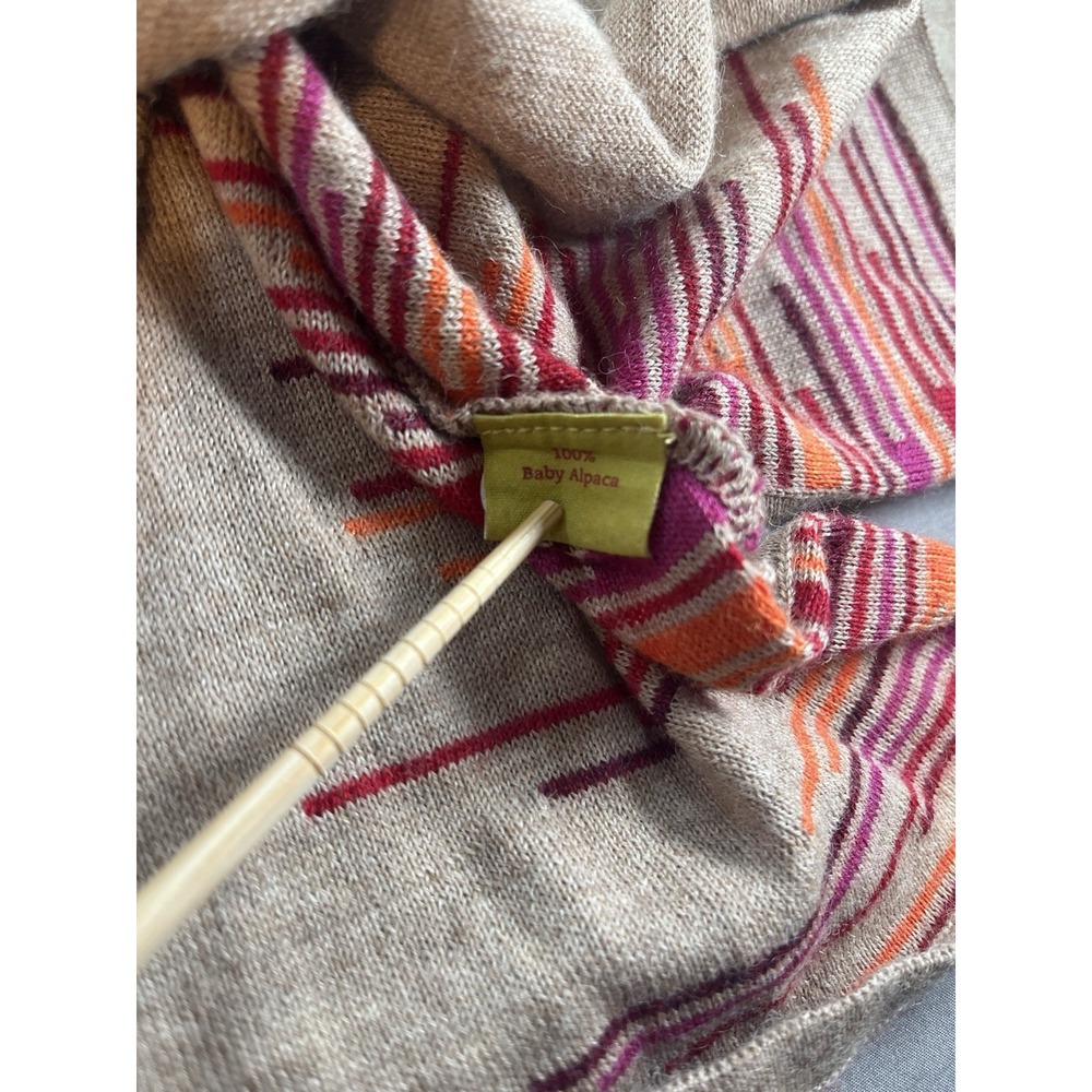 KUNA Baby Alpaca Multi Color Sweater Made In Peru Size Medium Luxe - Picture 6 of 8
